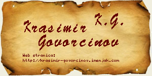 Krasimir Govorčinov vizit kartica